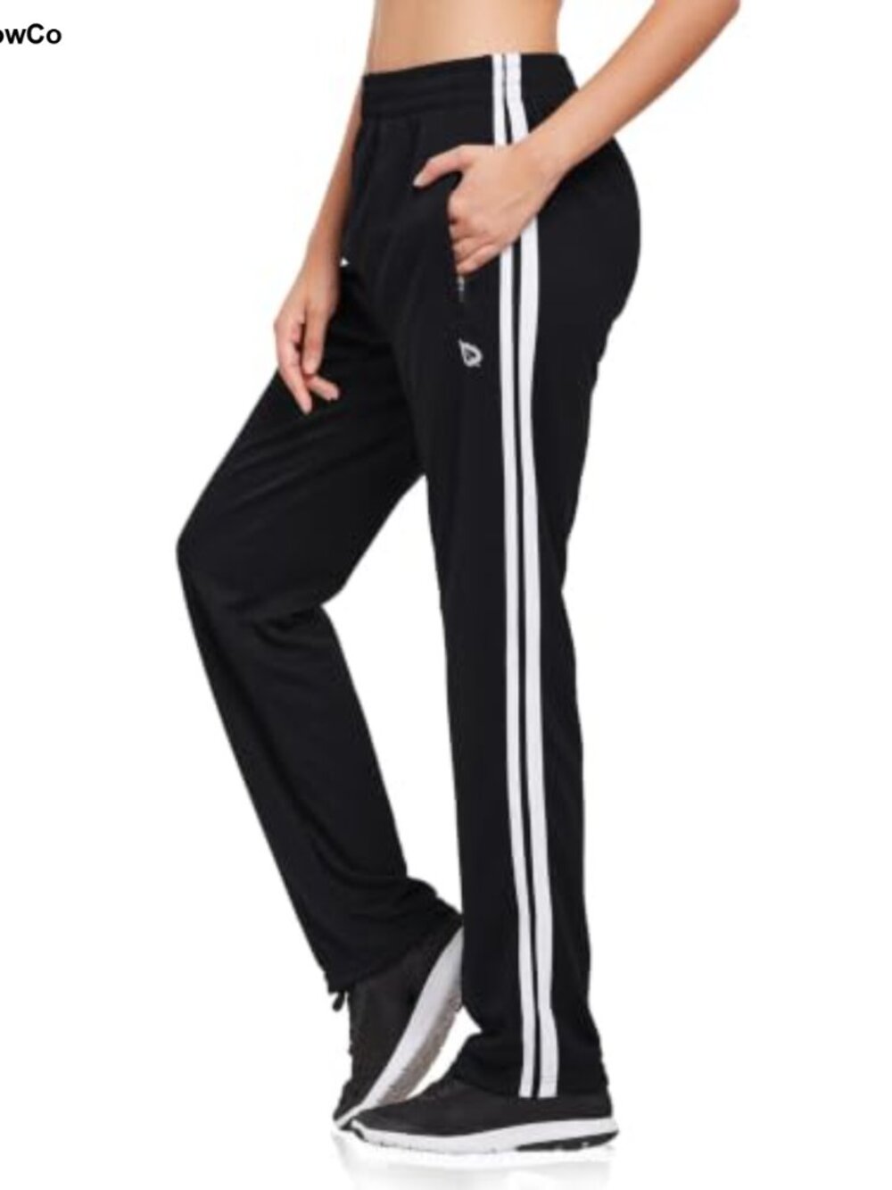 Women's Track Pants Athletic Sweatpants with Zipper Pockets and Drawstring